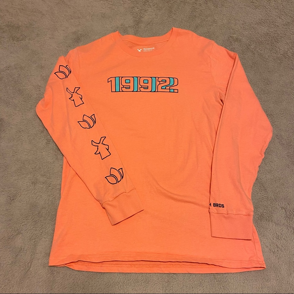 Dutch Bros Orange 1992 Long Sleeve, Mens Large, worn once